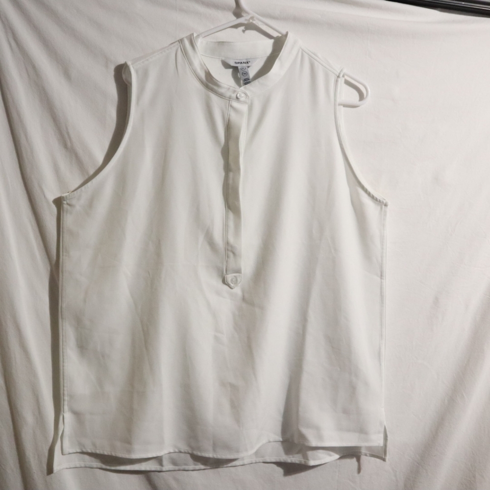 Spank White Sleeveless Top 21061R - Picture 4 of 11